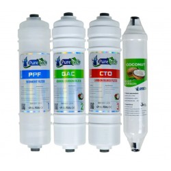 Puretech Su Arıtma 4'lü Inline Ouick Su Arıtma Filtresi